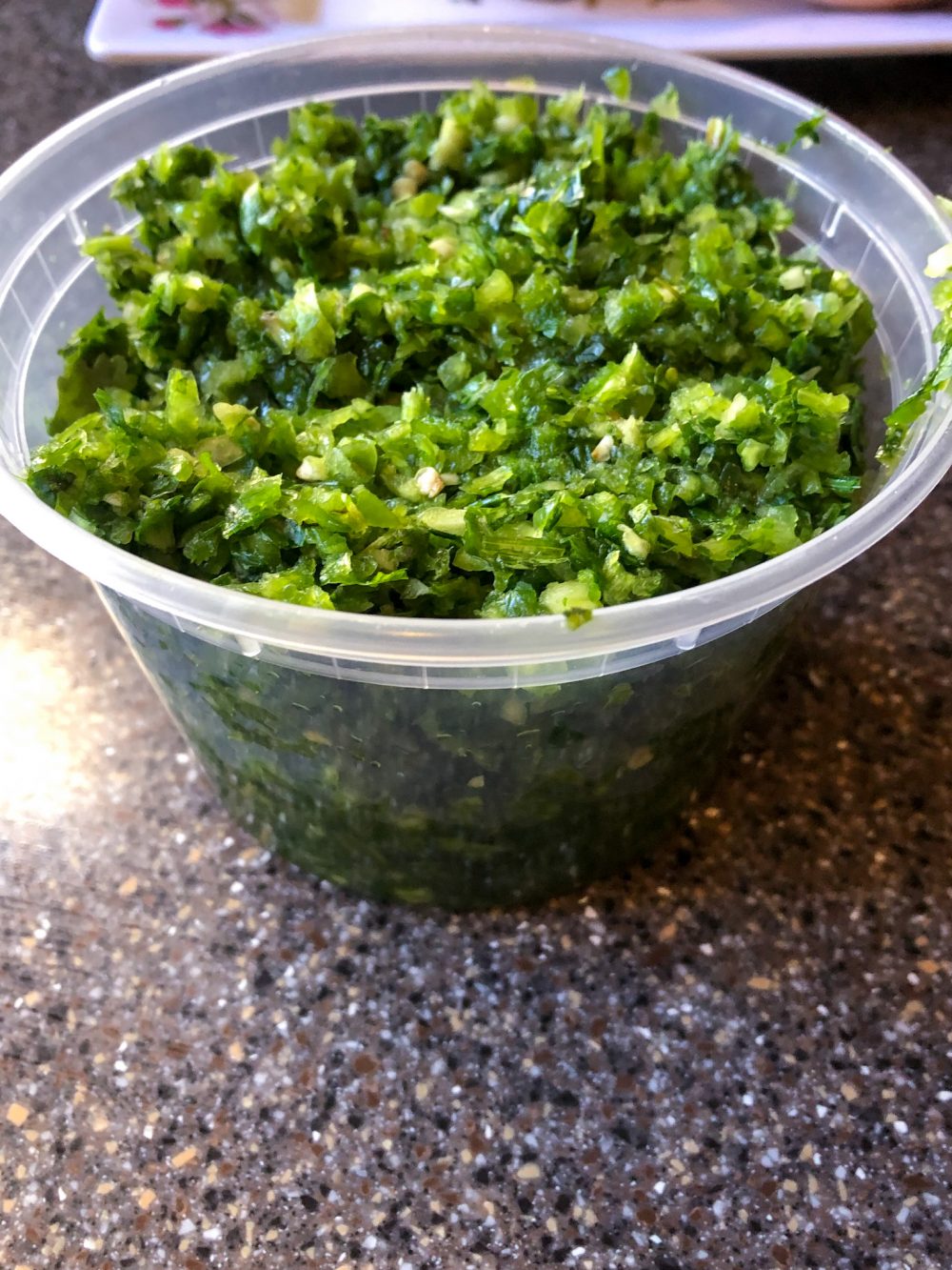 Finished Sofrito in a container